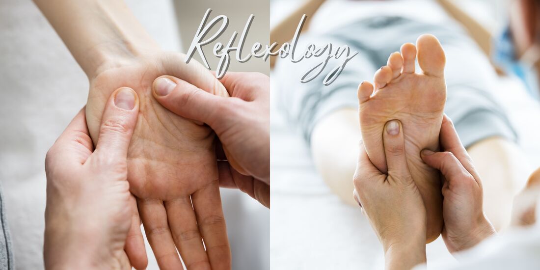 Hand and foot reflexology at Bluewater Wellness
